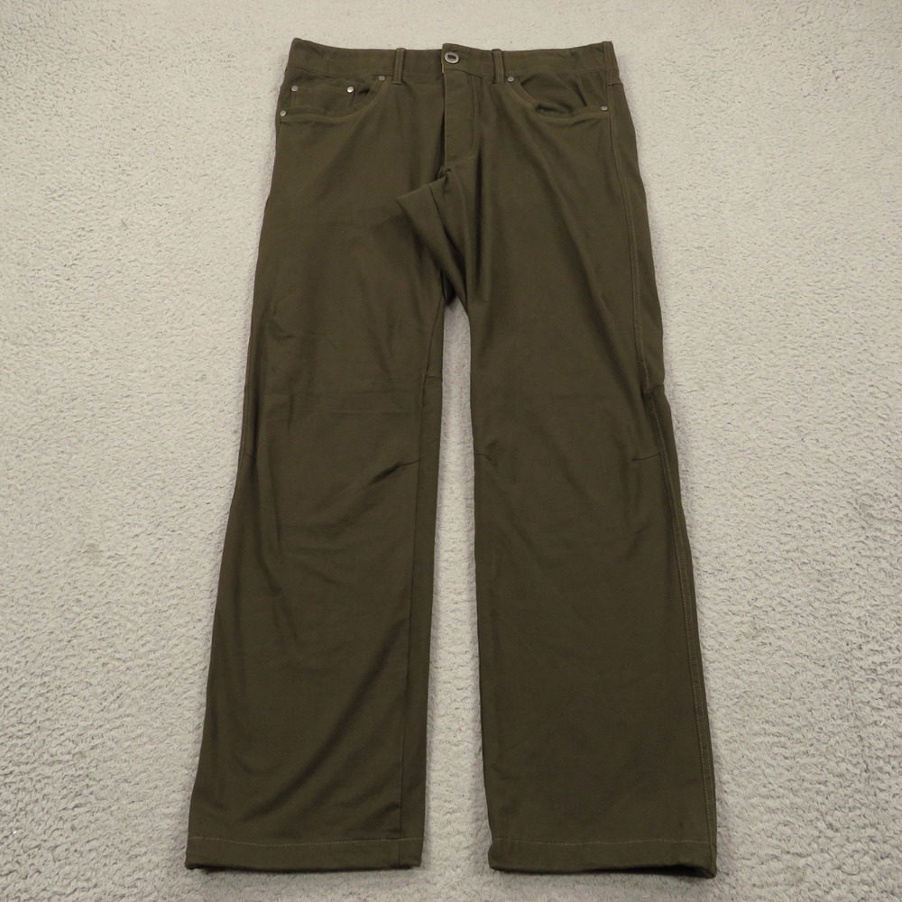 Men's Olive Green Straight-Leg Pants